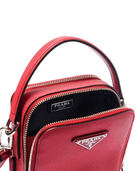 prada classic saffiano leather flap crossbody bag in red|authentic Prada saffiano bag.